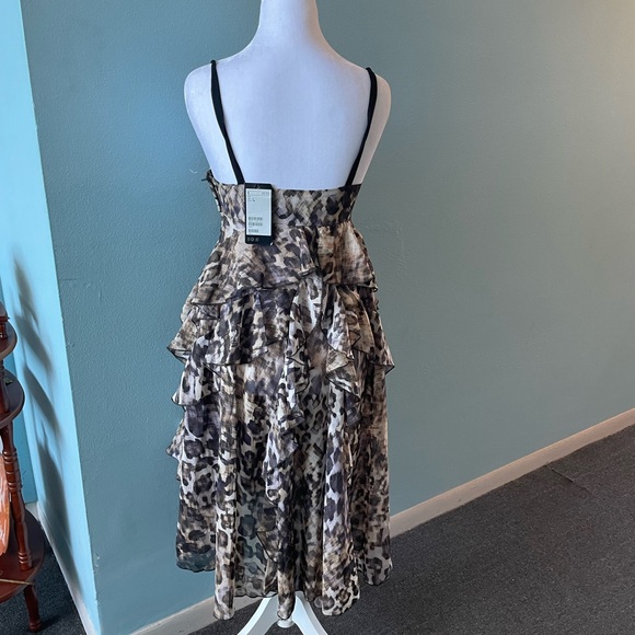 Animal Print Ruffle Dress - Picture 3 of 4